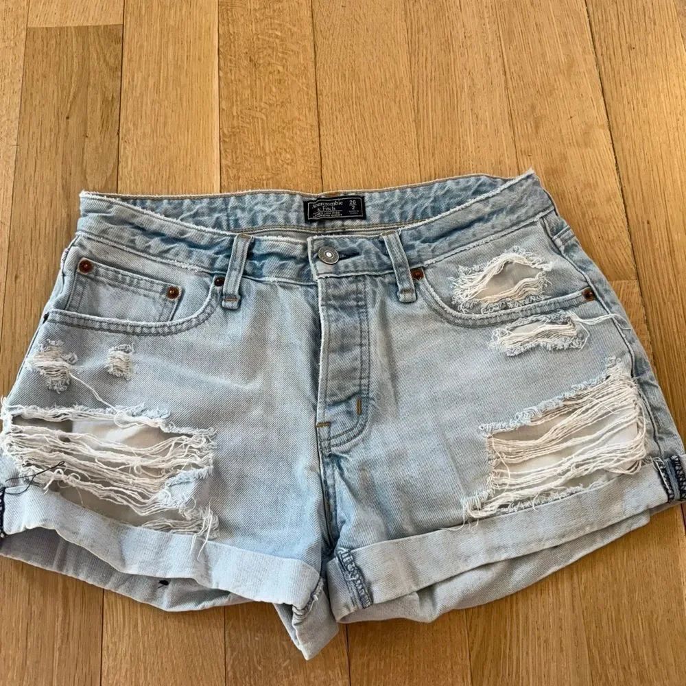 Distressed LightâBlue DenimâShorts - Picture 2 of 5
